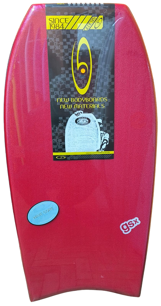 Prancha de Bodyboard Genesis Modelo GSX  39" - Vermelho/Branco - Crescent Tail