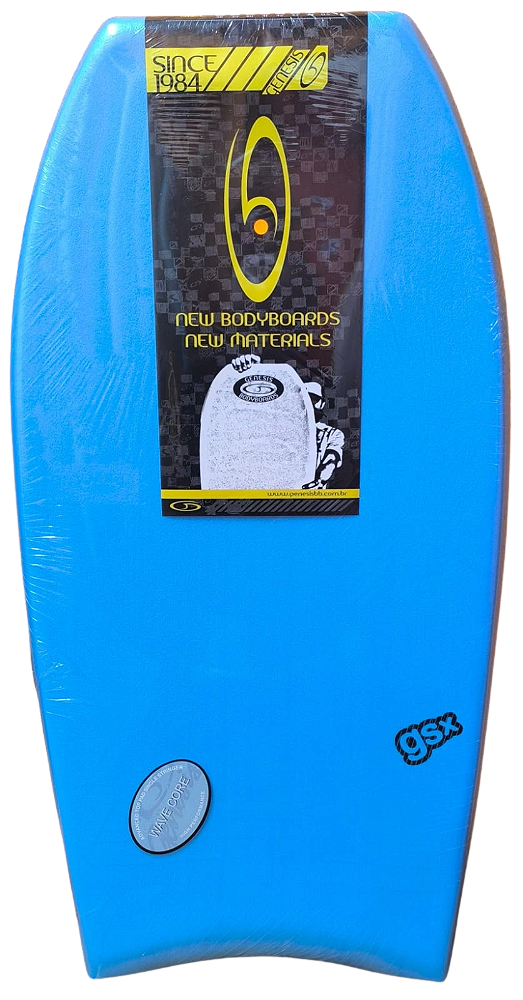 Prancha de Bodyboard Genesis Modelo GSX  39" - Azul/Laranja - Crescent Tail