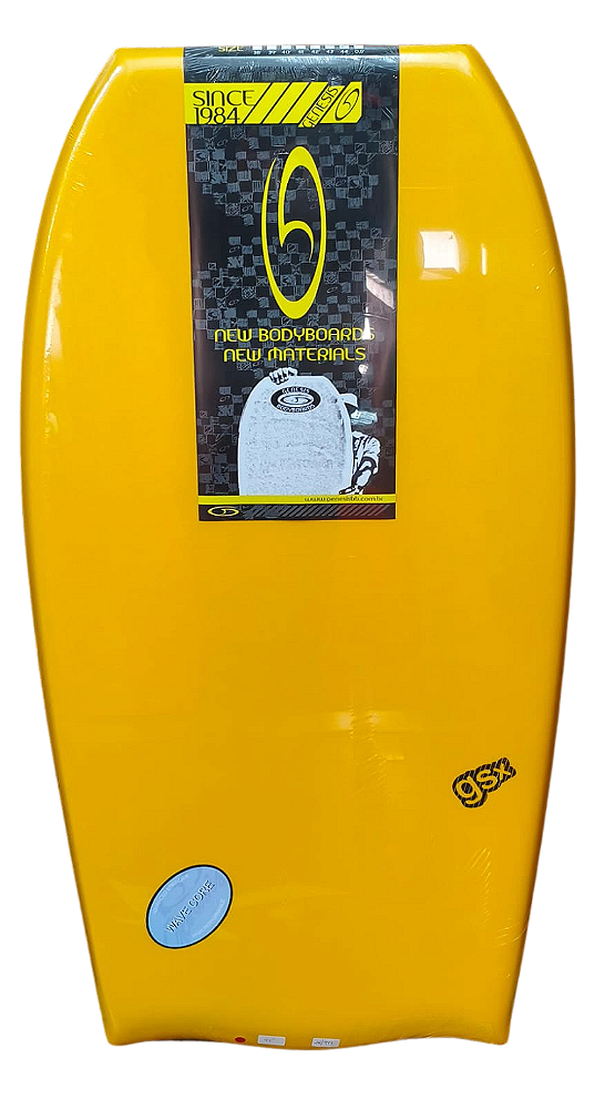 Prancha de Bodyboard Genesis Modelo GSX 44" - Amarelo/Azul - Bat Tail