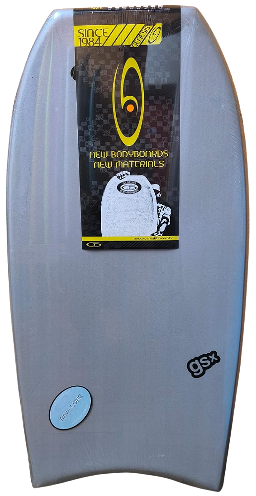 Prancha de Bodyboard Genesis Modelo GSX  40" - Cinza/Laranja - Crescent Tail