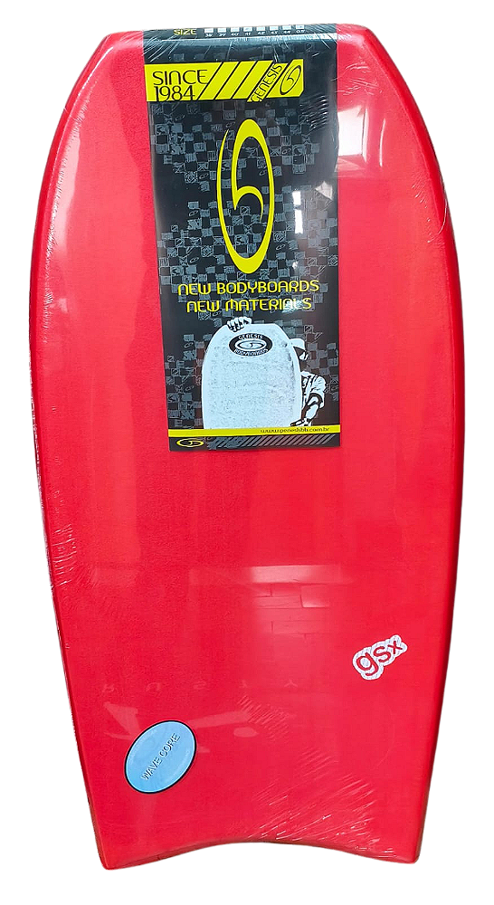 Prancha de Bodyboard Genesis Modelo GSX 41" - Vermelho/Preto - Crescent Tail