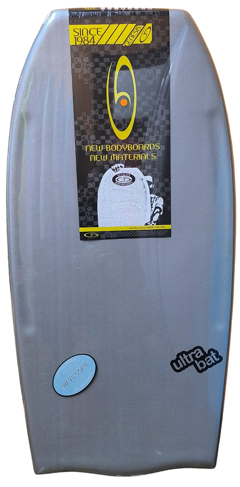 Prancha de Bodyboard Genesis Modelo Ultra bat  41" - Cinza/Vermelho - Bat Tail