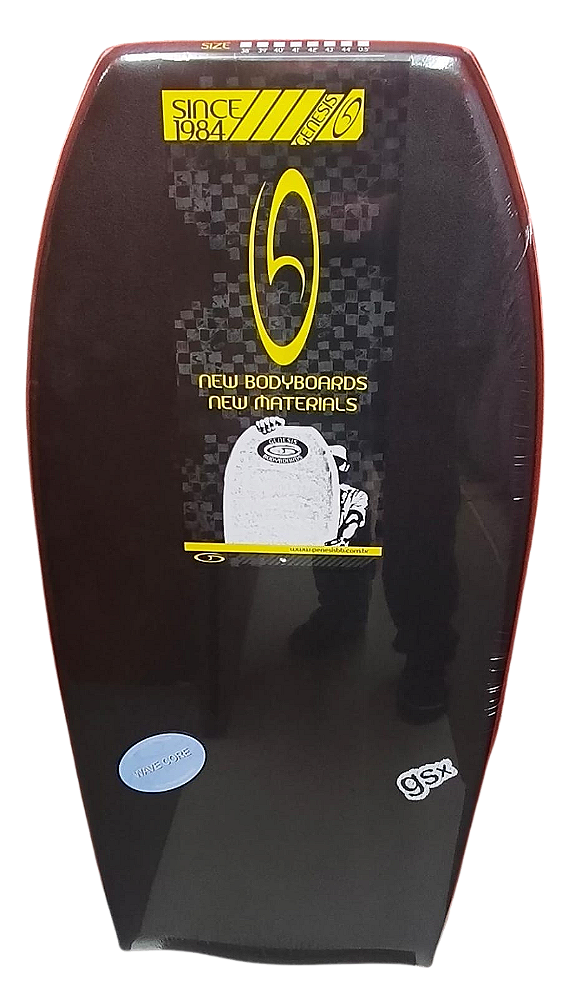 Prancha de Bodyboard Genesis Modelo GSX 42" - Preto/Cinza - Bat Tail