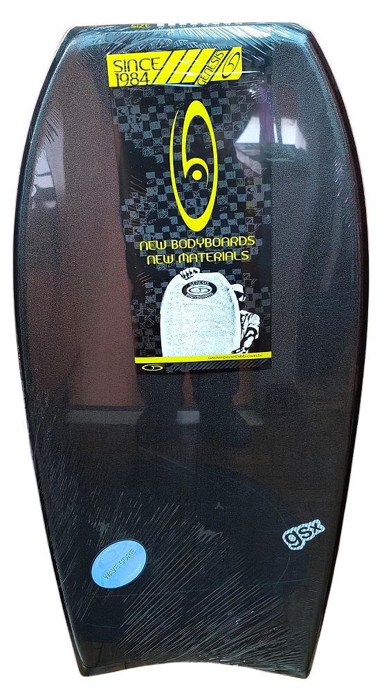 Prancha de Bodyboard Genesis Modelo GSX 42" - Preto/Vermelho- Crescent Tail