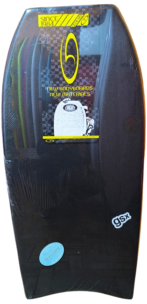 Prancha de Bodyboard Genesis Modelo GSX  42,5" - Preto/Branco - Crescent  Tail