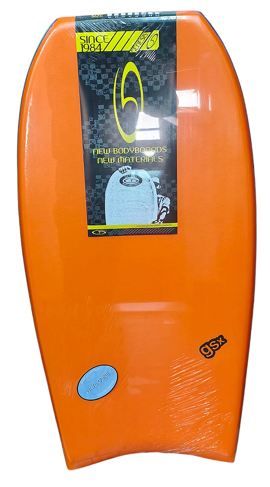 Prancha de Bodyboard Genesis Modelo GSX 43" - Laranja/Azul - Crescent Tail