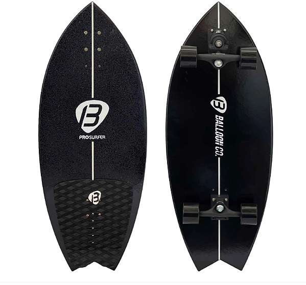 Skate Simulador de Surf PRO SURFER - Black - Truck ULTRA LIGHT - Baloon