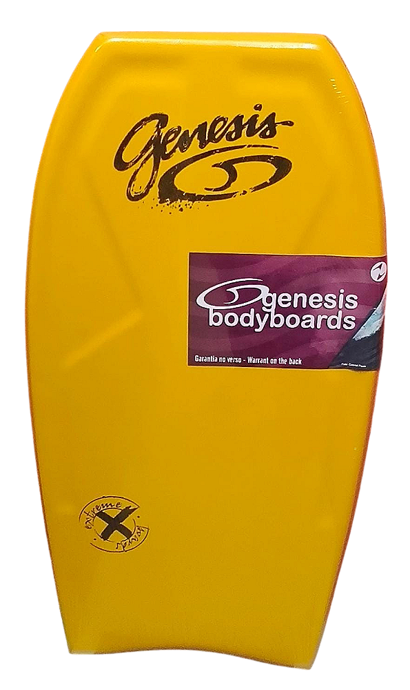 Bodyboard Genesis | Modelo Extreme | Amarelo-Braco | Crescent Tail - TAM 40''