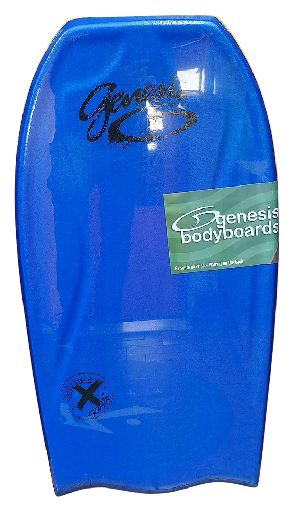 Bodyboard Genesis | Modelo Extreme | Azul-Amarelo | Bat Tail - TAM 40''