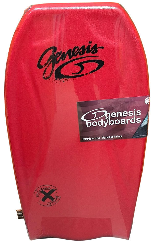 Bodyboard Genesis | Modelo Extreme | Vermelha-Azul | Crescent Tail - TAM 41''