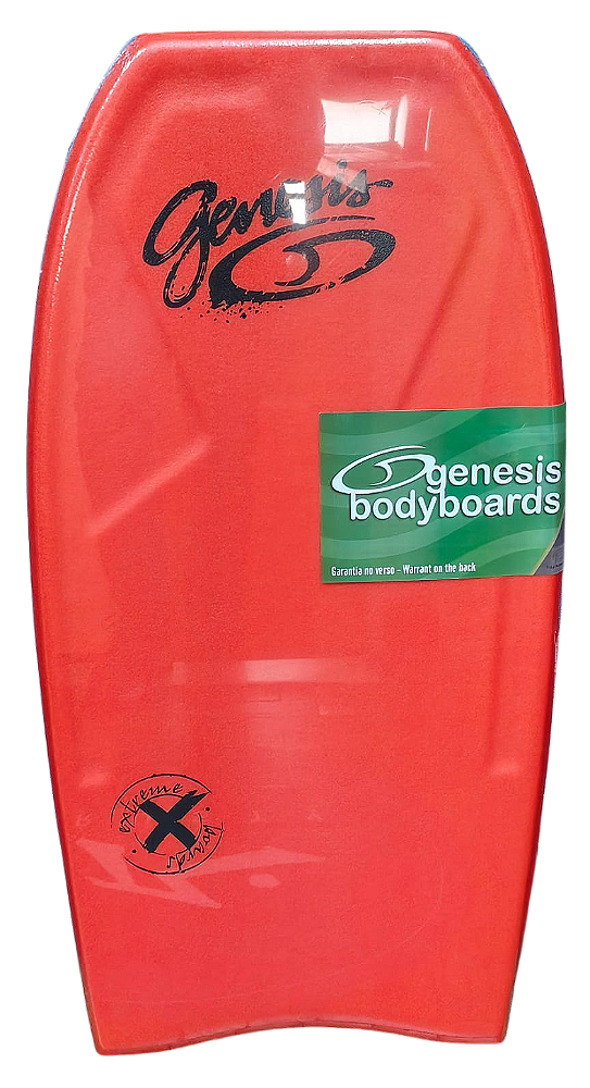 Bodyboard Genesis | Modelo Extreme | Laranja-Azul Crescent Tail - TAM 40''