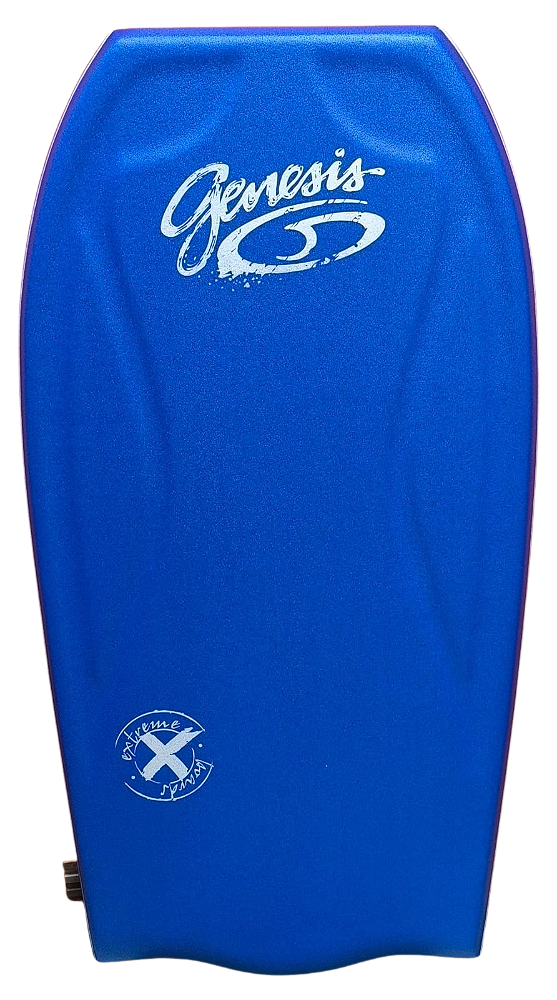 Bodyboard Genesis | Modelo Extreme | Azul-Laranja| Crescent Tail - TAM 42''