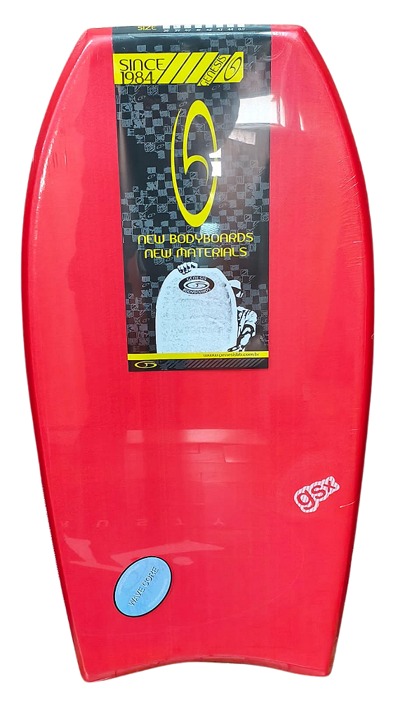 Prancha de Bodyboard Genesis Modelo GSX 39" - Vermelho/Preto - Crescent Tail