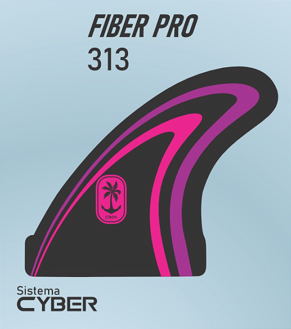 Quilhas Croa Fiber Pro Futures cor ( Preto-Lilas ) - LARGE