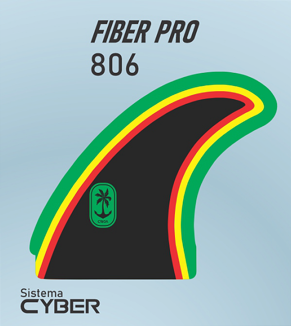 Quilhas Croa Fiber Pro Futures cor ( Preto-Rasta ) - LARGE