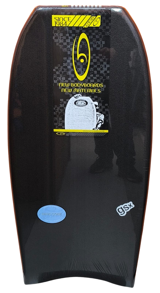 Prancha de Bodyboard Genesis Modelo GSX 43" - Preto/Azul - Crescent Tail
