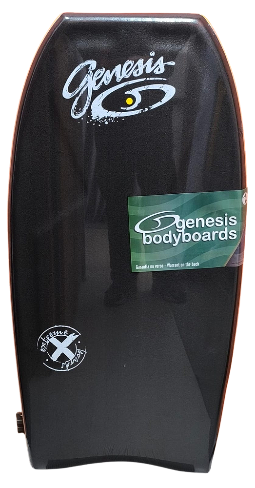 Bodyboard Genesis | Modelo Extreme | Preto/Amarelo| Crescent Tail - TAM 40''