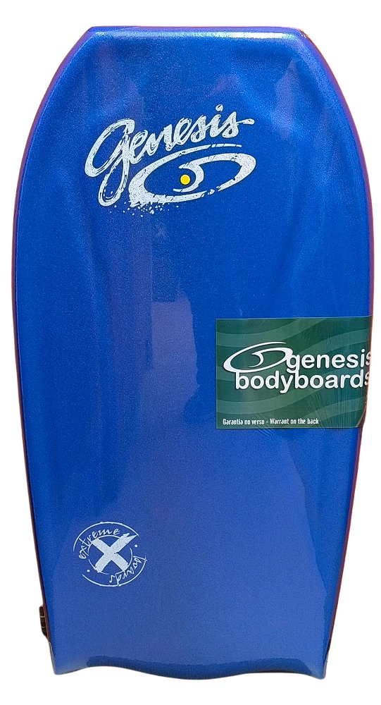 Bodyboard Genesis | Modelo Extreme | Azul-Laranja| Bat Tail - TAM 40''