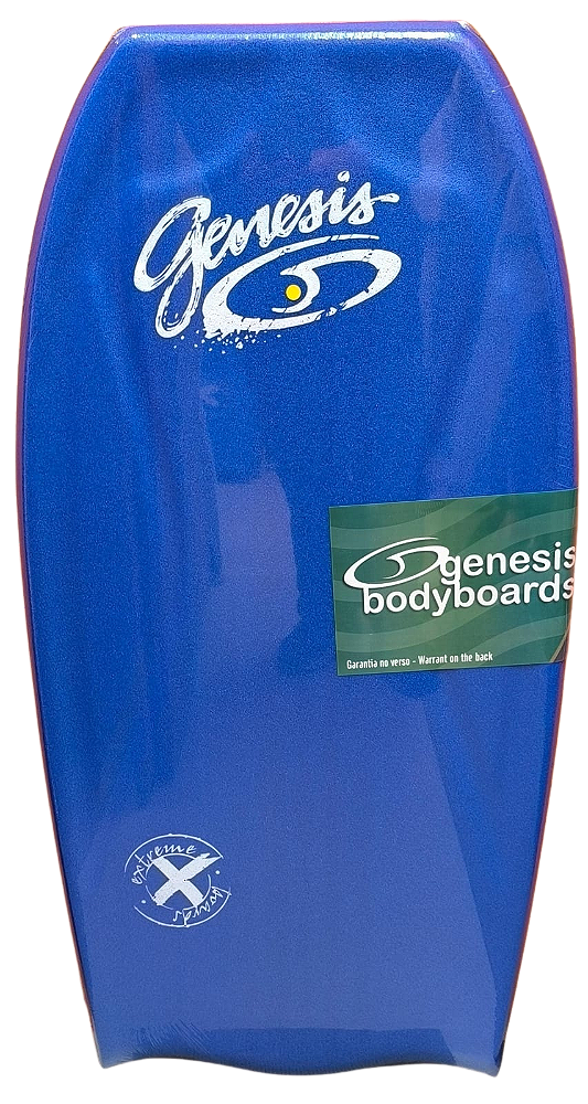 Bodyboard Genesis | Modelo Extreme | Azul-Amarelo | Bat Tail - TAM 41''