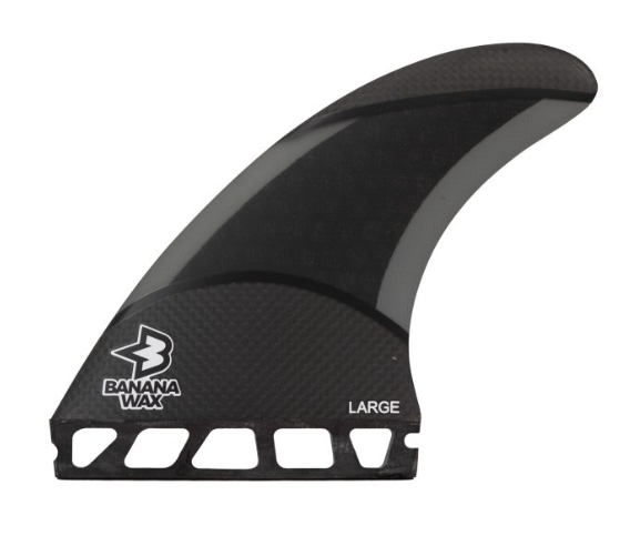 Jogo de Quilhas FUTURES Banana Wax Tri - Glass Flex - LARGE - Cinza e Preta