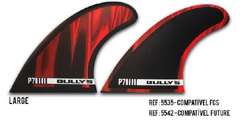 Quilha Bully´s FCS2 Large - P7 2026 - Modelo Mick Fanning (Thruster)