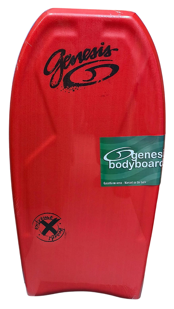 Bodyboard Genesis | Modelo Extreme | Vermelhor/Azul - Crescent Tail - TAM 38''