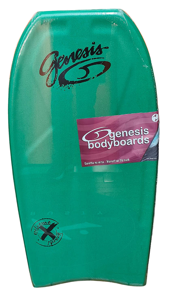 Bodyboard Genesis | Modelo Extreme | Verde /Laranja - Crescent tail - TAM 38''