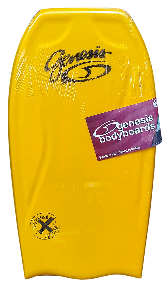 Bodyboard Genesis | Modelo Extreme | Amarelo-Lilas | Bat Tail - TAM 40''