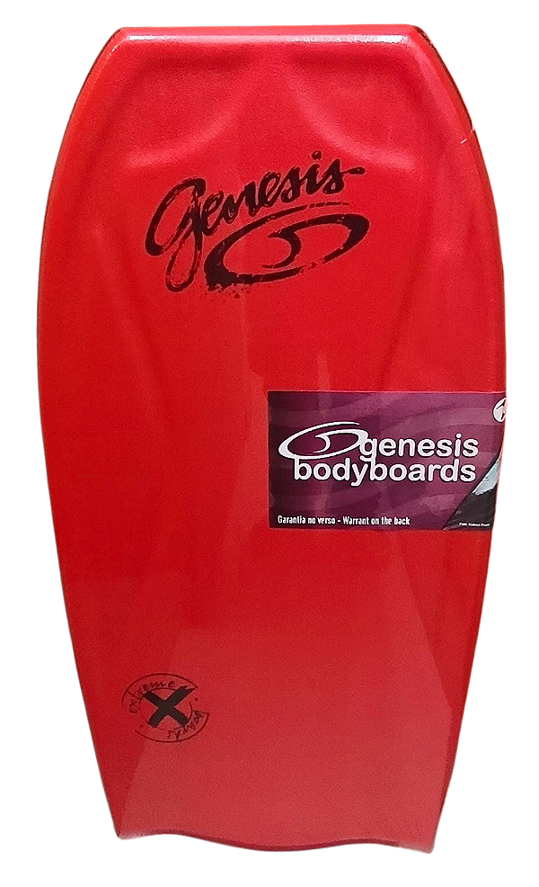 Bodyboard Genesis | Modelo Extreme | Vermelho-Amarelo - Bat Tail - TAM 41''