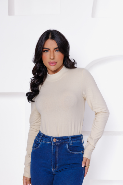 Manga Longa Gola Alta Areia