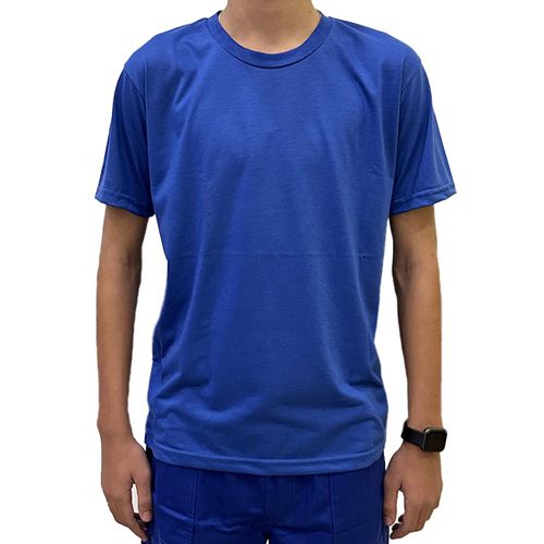 Camisa De Malha manga curta  PV 67% Algodão e 33% Poliester  -AZUL