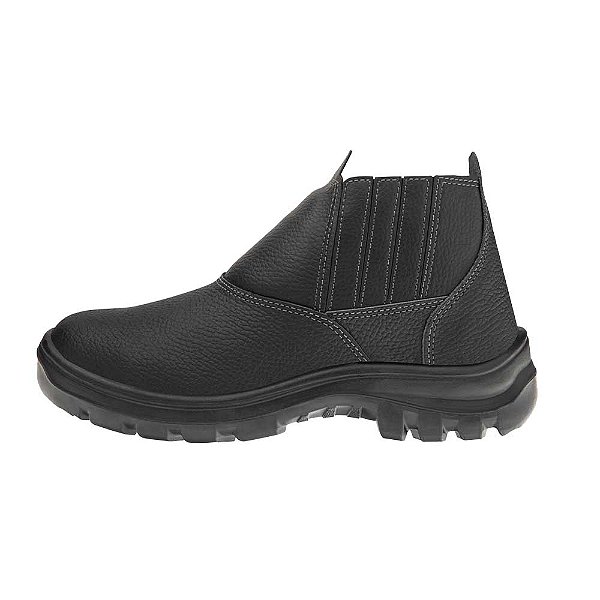 BOTINA DE ELÁSTICO VULCAFLEX PRETA - bico PVC