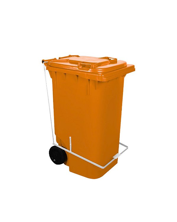 CONTENTOR / LIXEIRA 240 LITROS COM PEDAL - roda 200mm