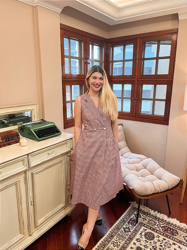 Vestido Diana Vichy Cherry