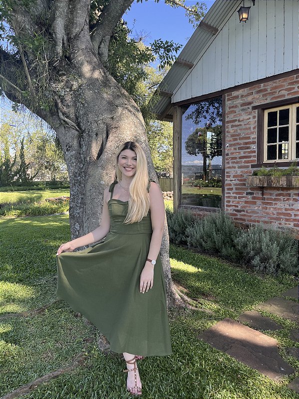 Vestido Anastasia Musgo