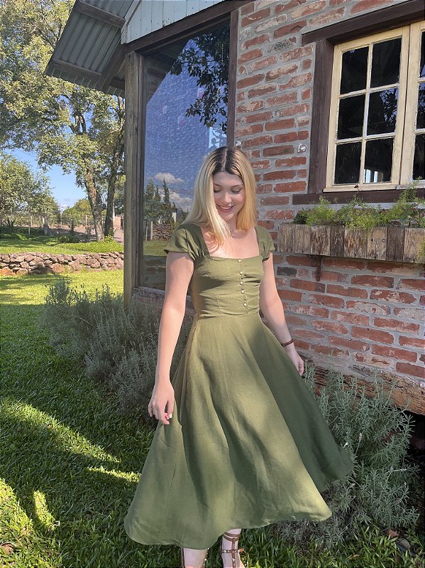 Vestido Grace Musgo