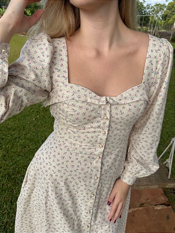 Vestido Lívia Floral Rosa