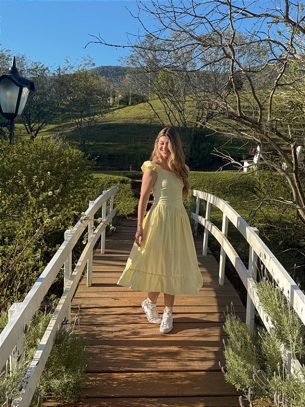 Vestido Mary Amarelo Manteiga