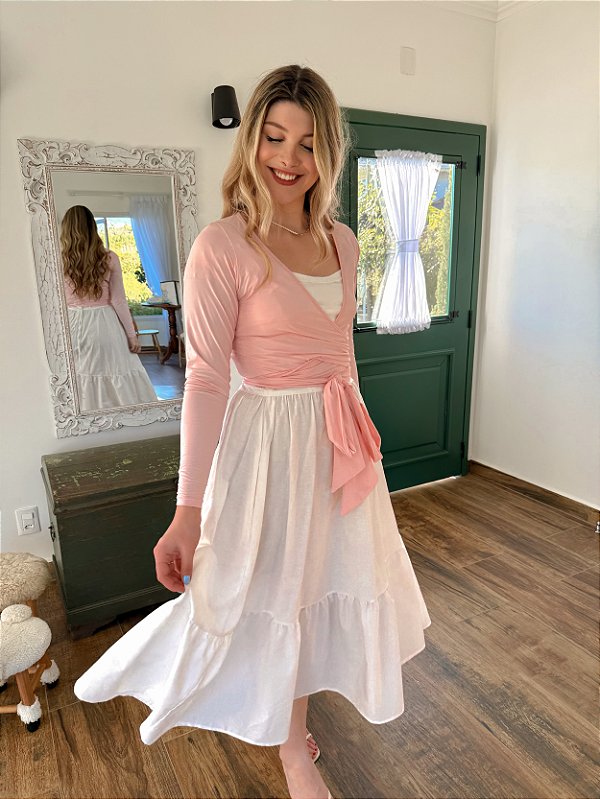 Casaco Lily Poliamida Rosa Bebê