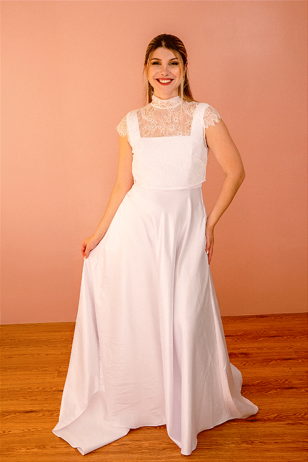 Conjunto Vestido Celine + Blusa Anna Rendada