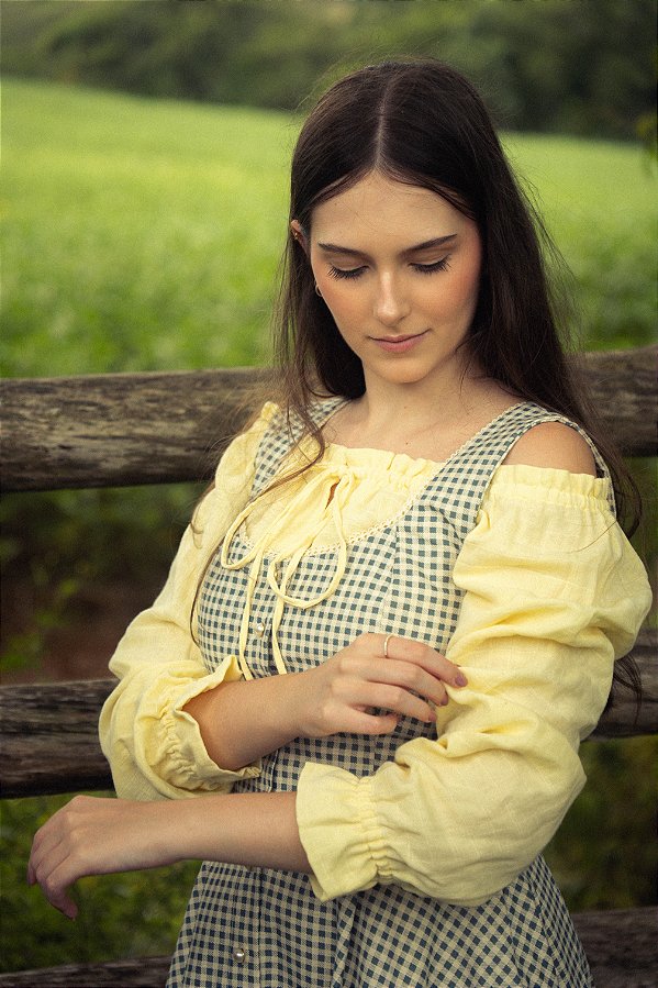 Blusa Afeto Amarelo Manteiga