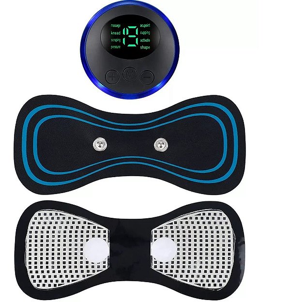 Aparelho Massageador Elétrico Recarregável Portátil p/Dor muscular pescoço pernas coluna lombar sem fio usb fisioterapia