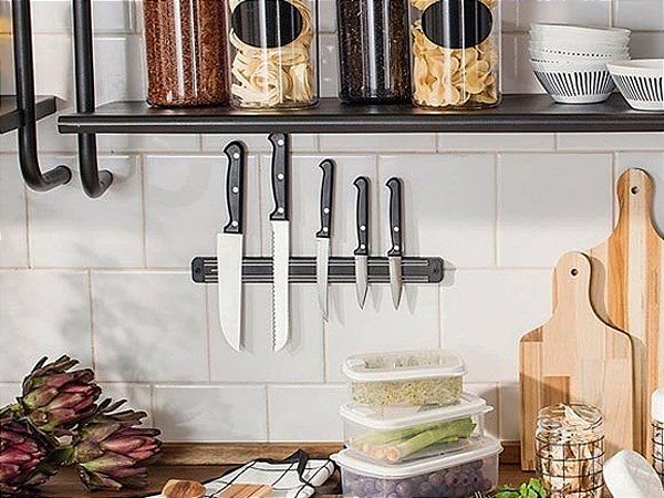 Barra Magnética Imã Suporte Facas Cozinha Churrasqueira