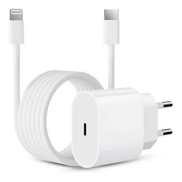 Carregador Turbo 20w + Cabo Conector Compatível iPhone Lightning