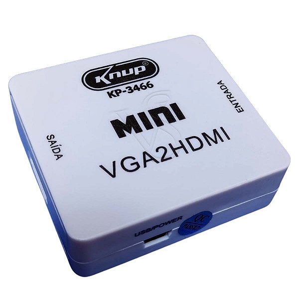 Conversor Adaptador VGA para HDMI Full HD Com Áudio Desbloqueado