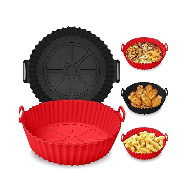 Forma de Silicone para Air Fryer Antiaderente Reutilizável