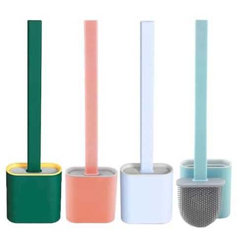 Escova de Limpar Vaso Sanitário Privada Banheiro em Silicone (Azul)