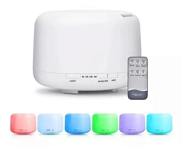 Umidificador De Ar Purificador Aroma Difusor Portátil Led 5 Cores