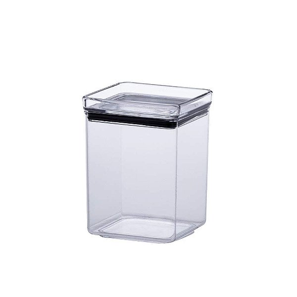 Kit 2 Pote Hermético Tampa Acrílico Porta Mantimento 1 L