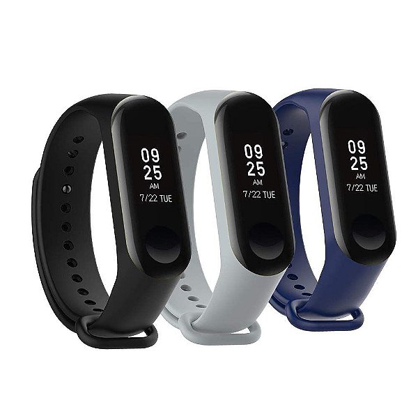 Kit com 3 Pulseiras para Mi Band 3 ou 4